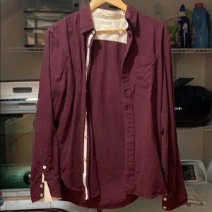 Rag & Bone men’s maroon button up